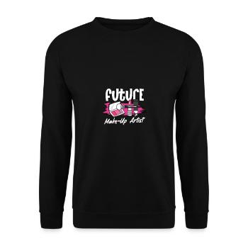 Future Makeup Artist MUA Stylist Maskenbildner - Unisex Sweatshirt - black - Front - Alina (178cm) & Michal (187cm)