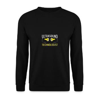 Ultrasound Technologist Sonograph Sonographie - Unisex Pullover - Schwarz - Vorne - Alina (178cm) & Michal (187cm)