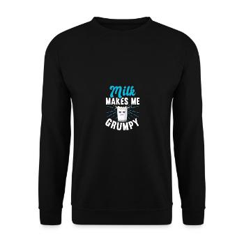 Le lait me rend grincheux Intolérance au lactose - Sweat-shirt Unisexe - noir - Devant - Alina (178cm) & Michal (187cm)