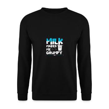Le lait me rend grincheux Intolérance au lactose - Sweat-shirt Unisexe - noir - Devant - Alina (178cm) & Michal (187cm)