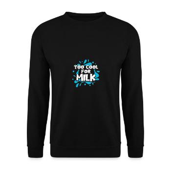 Trop froid pour le lait Intolérance au lactose - Sweat-shirt Unisexe - noir - Devant - Alina (178cm) & Michal (187cm)