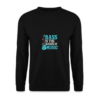 Bass Is The Bacon Of Music Bass Guitarist Bass - Unisex Sweatshirt - black - Front - Alina (178cm) & Michal (187cm)