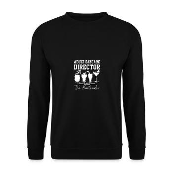 Adult Daycare Director Bartender Barkeeper - Unisex Sweatshirt - black - Front - Alina (178cm) & Michal (187cm)