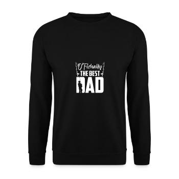 O’Fishally Le meilleur père pour les pêcheurs à la ligne - Sweat-shirt Unisexe - noir - Devant - Alina (178cm) & Michal (187cm)