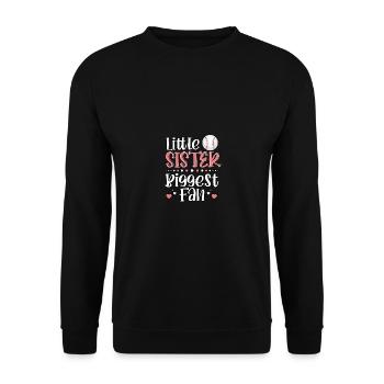 La petite sœur est la plus grande fan pour les adolescents - Sweat-shirt Unisexe - noir - Devant - Alina (178cm) & Michal (187cm)