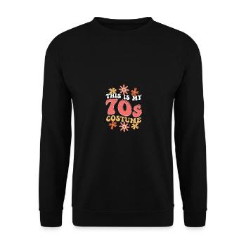 C’est mon costume des années 70 Seventies Hippie - Sweat-shirt Unisexe - noir - Devant - Alina (178cm) & Michal (187cm)