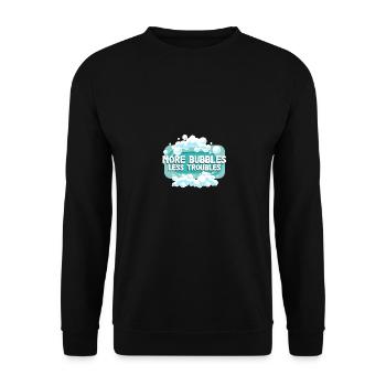 More Bubbles Less Troubles Soap Making - Unisex Sweatshirt - black - Front - Alina (178cm) & Michal (187cm)