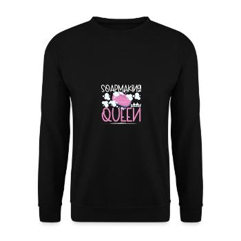 Soap Making Queen Seifenherstellung Seifenmachen - Unisex Sweatshirt - black - Front - Alina (178cm) & Michal (187cm)