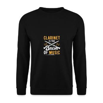 Clarinet Is The Bacon Of Music for clarinetists - Unisex Sweatshirt - black - Front - Alina (178cm) & Michal (187cm)