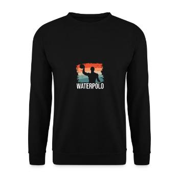 Waterpolo Wasserball Schwimmen - Unisex Pullover - Schwarz - Vorne - Alina (178cm) & Michal (187cm)