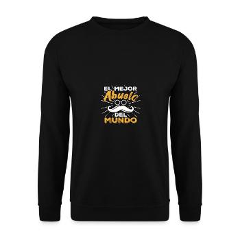 El Mejor Abuelo Del Mundo Spanisch Der Beste Opa - Unisex Pullover - Schwarz - Vorne - Alina (178cm) & Michal (187cm)