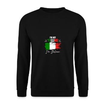 Je ne crie pas que je suis italien pour italien - Sweat-shirt Unisexe - noir - Devant - Alina (178cm) & Michal (187cm)