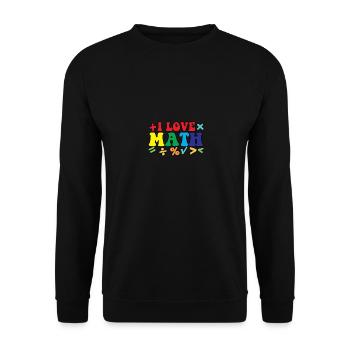I Love Math For Teachers, Children, Men, Women - Unisex Sweatshirt - black - Front - Alina (178cm) & Michal (187cm)