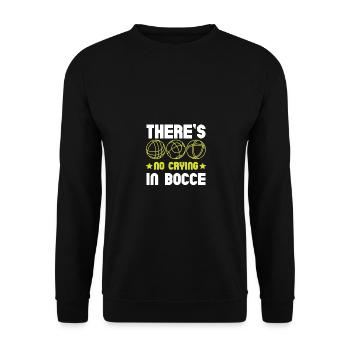 Il n’y a pas de pleurs en pétanque Bocce Boccia Boule Petanque - Sweat-shirt Unisexe - noir - Devant - Alina (178cm) & Michal (187cm)
