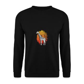 Girafe lunettes de soleil mignon animal pour femme - Sweat-shirt Unisexe - noir - Devant - Alina (178cm) & Michal (187cm)