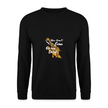 Tu n’es même pas à mon niveau Lunettes de soleil girafe - Sweat-shirt Unisexe - noir - Devant - Alina (178cm) & Michal (187cm)
