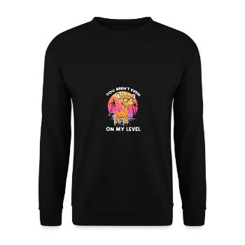 Tu n’es même pas à mon niveau Lunettes de soleil girafe - Sweat-shirt Unisexe - noir - Devant - Alina (178cm) & Michal (187cm)