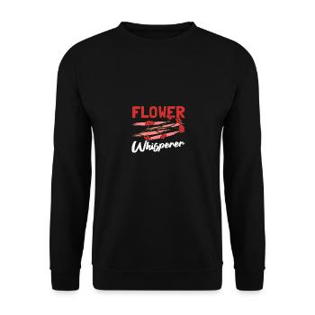 Flower Whisperer pour les femmes filles fleurs - Sweat-shirt Unisexe - noir - Devant - Alina (178cm) & Michal (187cm)