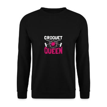 Croquet Queen For Croqueting Women Girls - Unisex Sweatshirt - black - Front - Alina (178cm) & Michal (187cm)
