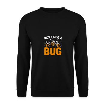 Attendez que je vois un bug pour les collectionneurs d’insectes entomologistes - Sweat-shirt Unisexe - noir - Devant - Alina (178cm) & Michal (187cm)