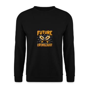 Futur entomologiste pour l’entomologiste collectionneur d’insectes - Sweat-shirt Unisexe - noir - Devant - Alina (178cm) & Michal (187cm)