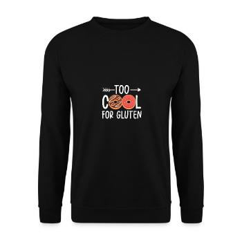 Too Cool For Gluten Free Awareness Celiac Disease - Unisex Sweatshirt - black - Front - Alina (178cm) & Michal (187cm)