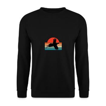 Pheasant Sunset Bird Hunting - Unisex Sweatshirt - black - Front - Alina (178cm) & Michal (187cm)