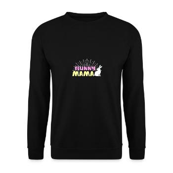 Rabbit Bunny Bunny Mom For Women Girls - Unisex Sweatshirt - black - Front - Alina (178cm) & Michal (187cm)