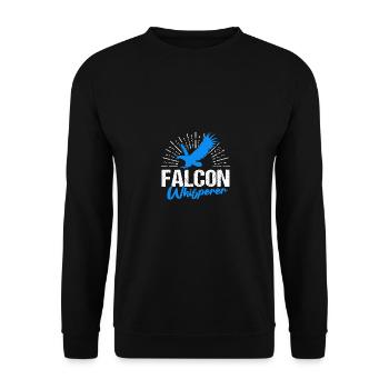Falcon Whisperer Ornithologie Falkner - Unisex Pullover - Schwarz - Vorne - Alina (178cm) & Michal (187cm)