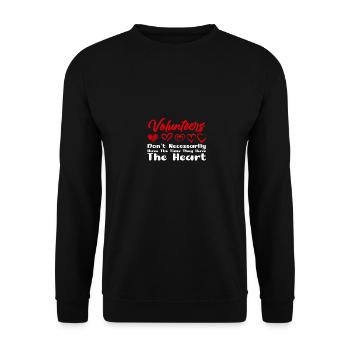 Les bénévoles n’ont pas le temps pour lequel ils ont à cœur - Sweat-shirt Unisexe - noir - Devant - Alina (178cm) & Michal (187cm)