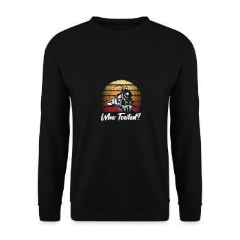Qui a sonné pour les amoureux du chemin de fer des trains Conducteurs - Sweat-shirt Unisexe - noir - Devant - Alina (178cm) & Michal (187cm)