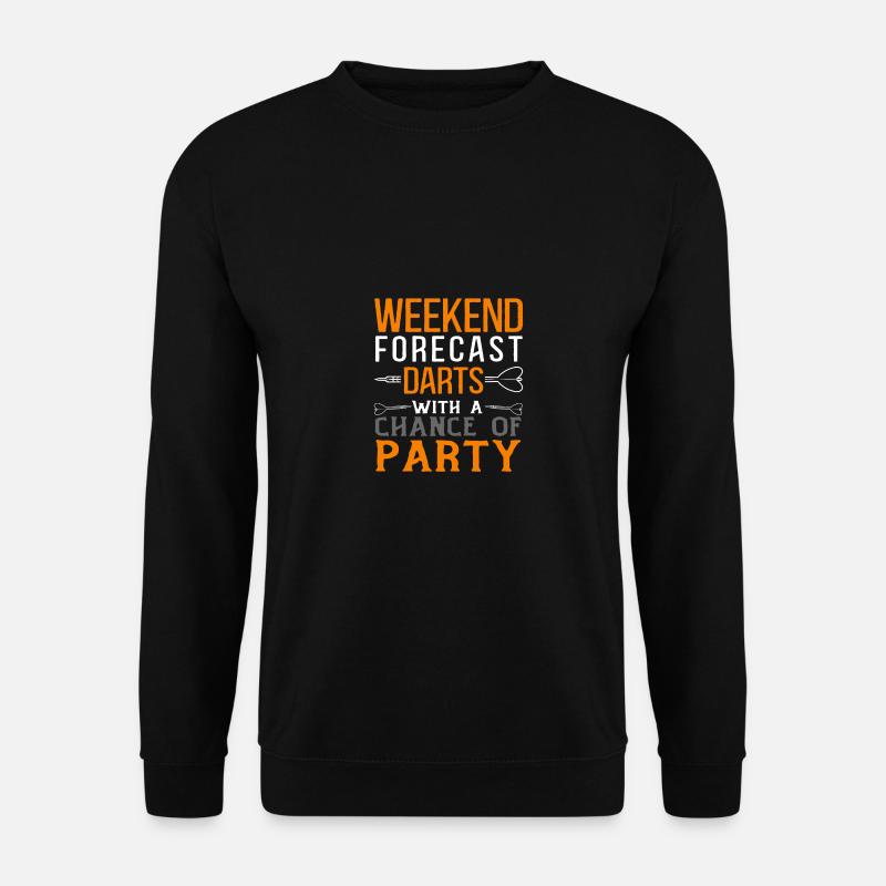 Weekend Forecast Darts With A Chance Of Party für - Unisex Pullover - Schwarz