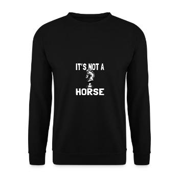 Ce n’est pas un cheval pour les joueurs d’échecs Hommes d’échecs - Sweat-shirt Unisexe - noir - Devant - Alina (178cm) & Michal (187cm)