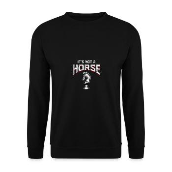 Ce n’est pas un cheval pour les joueurs d’échecs Hommes d’échecs - Sweat-shirt Unisexe - noir - Devant - Alina (178cm) & Michal (187cm)