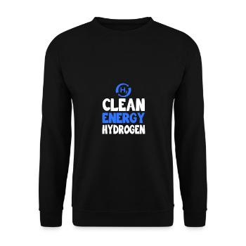 Pile à combustible à hydrogène à énergie propre pour hommes - Sweat-shirt Unisexe - noir - Devant - Alina (178cm) & Michal (187cm)