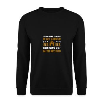 I Just Want To Work In My Garden Hang Out - Unisex Sweatshirt - black - Front - Alina (178cm) & Michal (187cm)