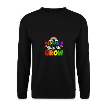 Mistakes Help Us Grow for Educators Teachers - Unisex Sweatshirt - black - Front - Alina (178cm) & Michal (187cm)