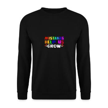 Mistakes Help Us Grow for Educators Teachers - Unisex Sweatshirt - black - Front - Alina (178cm) & Michal (187cm)