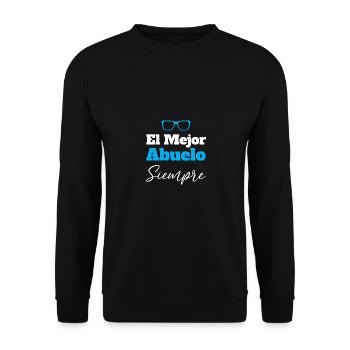 El Mejor Abuelo Siempre Bester Opa Immer Für - Unisex Pullover - Schwarz - Vorne - Alina (178cm) & Michal (187cm)