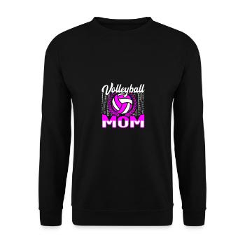 Volleyball Mom For Volleyball Moms Women - Unisex Sweatshirt - black - Front - Alina (178cm) & Michal (187cm)