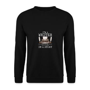 I'm A Writer for Authors Novelists Poets - Unisex Sweatshirt - black - Front - Alina (178cm) & Michal (187cm)