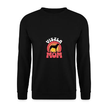 Viszla Mom Für Viszla Hundehalter - Unisex Pullover - Schwarz - Vorne - Alina (178cm) & Michal (187cm)