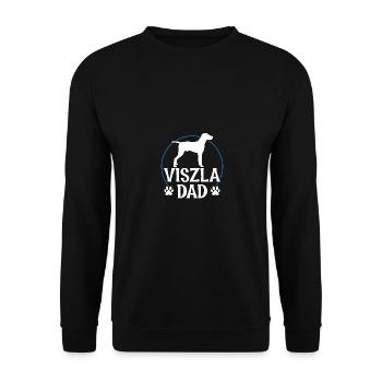 Viszla Dad Für Viszla Hundehalter - Unisex Pullover - Schwarz - Vorne - Alina (178cm) & Michal (187cm)