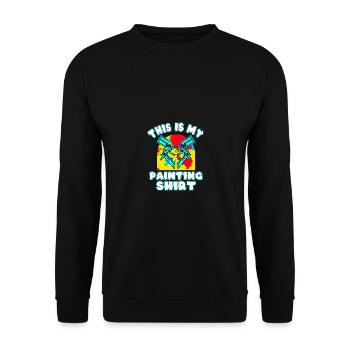 Ceci est ma peinture de chemise de peinture pour les peintres - Sweat-shirt Unisexe - noir - Devant - Alina (178cm) & Michal (187cm)