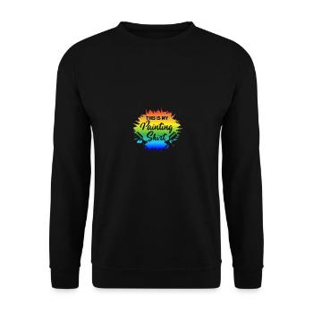 C’est ma peinture de chemise de peinture pour les peintres - Sweat-shirt Unisexe - noir - Devant - Alina (178cm) & Michal (187cm)