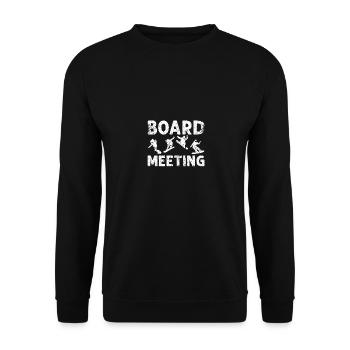 Board Meeting Grunge For Snowboarders Men Women - Unisex Sweatshirt - black - Front - Alina (178cm) & Michal (187cm)