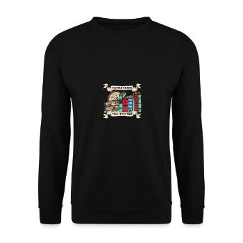 Trop de livres Trop peu de temps Rat de bibliothèque - Sweat-shirt Unisexe - noir - Devant - Alina (178cm) & Michal (187cm)
