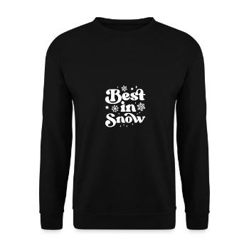 Best In Snow Funny Winter Snow For Men - Unisex Sweatshirt - black - Front - Alina (178cm) & Michal (187cm)
