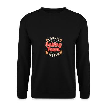 Testeur de l’équipe de cuisson des biscuits Pain d’épices de Noël - Sweat-shirt Unisexe - noir - Devant - Alina (178cm) & Michal (187cm)