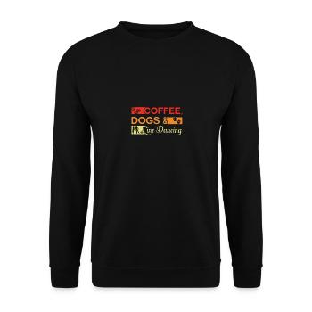 Coffee Dogs And Line Dancing For Dancers Men - Unisex Sweatshirt - black - Front - Alina (178cm) & Michal (187cm)